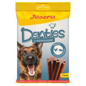 JOSERA DENTIES CHICKEN gardums suņiem zobiem Vista, mellenes 180g N7